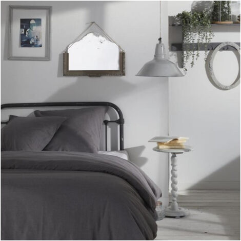 Today Capucine Parure de Lit Chambray Gris Foncé 260x240 cm (1/4)