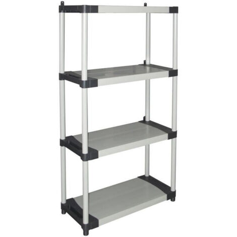 Tood Étagère Plastique noire et grise 80x40x168 cm solide (1/5)