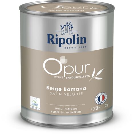 O'pur murs boiseries radiateurs beige bamana satin velouté - RIPOLIN - 2 L (1/5)