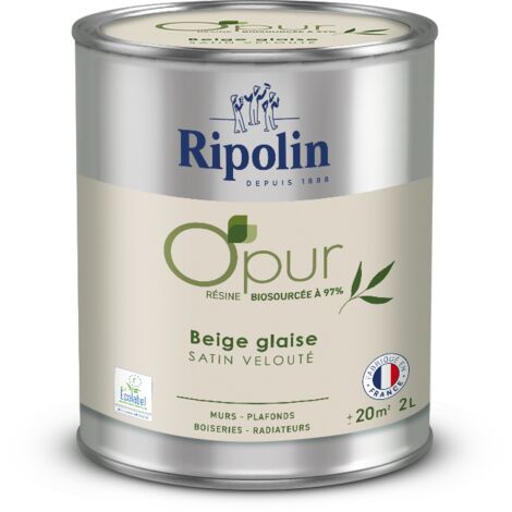 O'pur murs boiseries radiateurs beige glaise satin velouté - RIPOLIN - 2 L (1/4)