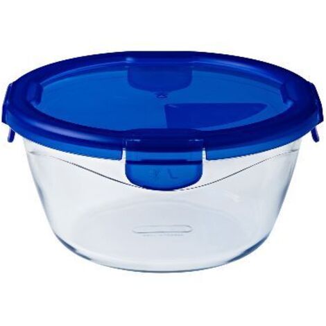 PYREX COOK&GO Plat de conservation rond 1,6l 20cm + Couvercle bleu (1/5)