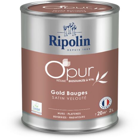 O'pur murs boiseries radiateurs gold bauges satin velouté - RIPOLIN - 2 L (1/5)