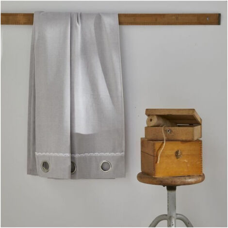 Today Rideau moderne en coton gris clair 140 x 240 cm (1/5)