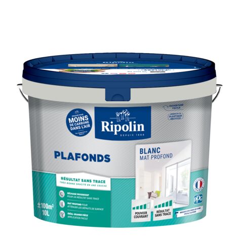 Peinture Blanc Mat - Résultat sans trace - 10L - Ripolin (1/5)