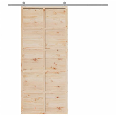 Porte de grange 90x208 cm bois massif de pin vidaXL