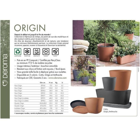 Soucoupe - DEROMA - Origin - 67 x h6 cm - Anthracite (1/4)