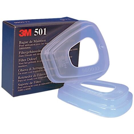 Bague de maintien pour filtres combinés 501 – Transparent – Facile à installer sur filtres anti-gaz et poussières 3M