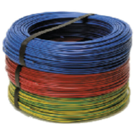 Fil rigide HO7 V U 1,5mm² vert jaune 000105 (AAA)