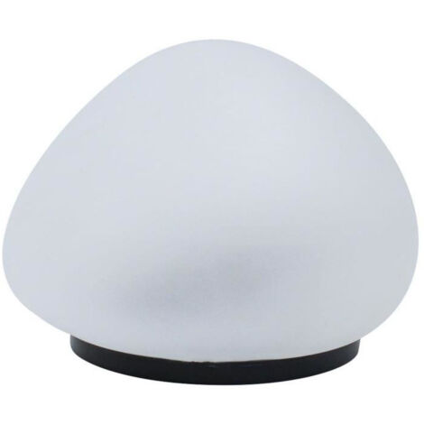 Lampe solaire décorative galet 16 cm – Verre transparent – Autonomie 8h – Lumière LED blanc froid – IP44 pour extérieur – Lumi Jardin