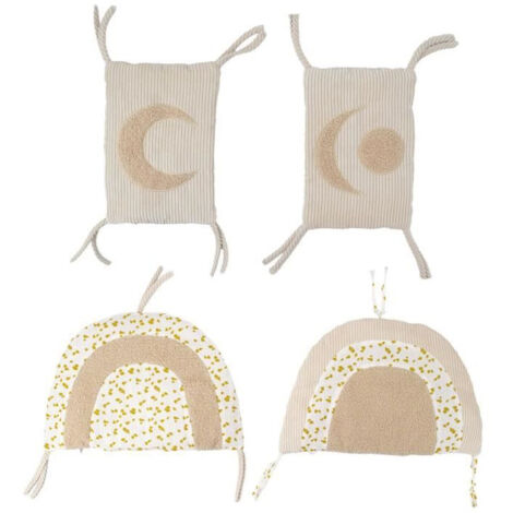 Tour de lit modulable bébé Lune Beige 49x29 cm (1/4)