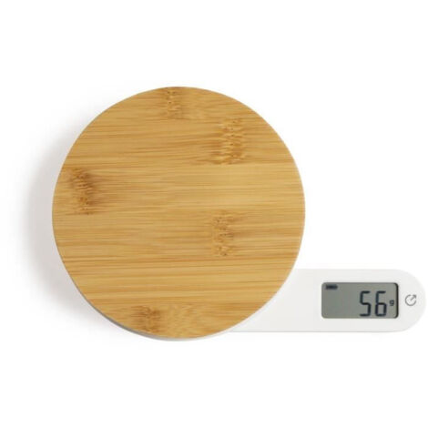 Balance de cuisine dynamo - LIVOO - DOM466 - Plateau bambou - Sans pile ni chargement - Max. 5 kg - 4 unités de mesure - Ecran LCD (1/5)