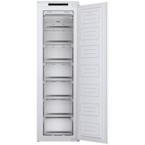 Haier – Congélateur armoire 200L – Classe E – 41 dB – Autonomie 11h – Pouvoir de congélation 9kg/24h – Encastrable – Dimensions H176,9 x L54 x P54 cm - HAUN518EW
