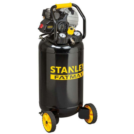 Stanley – Compresseur vertical lubrifié 50L 2HP 10 bars – Débit d'air 222L/min – Moteur 1 cylindre – Réservoir acier pour pro