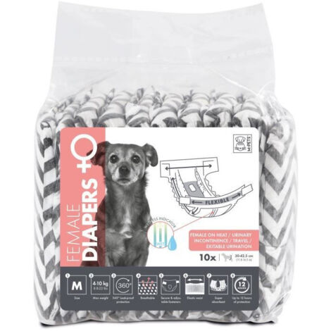 M PETS Couches Hygiéniques pour Chien 4-10 kg Taille 30-42,5 cm (1/2)