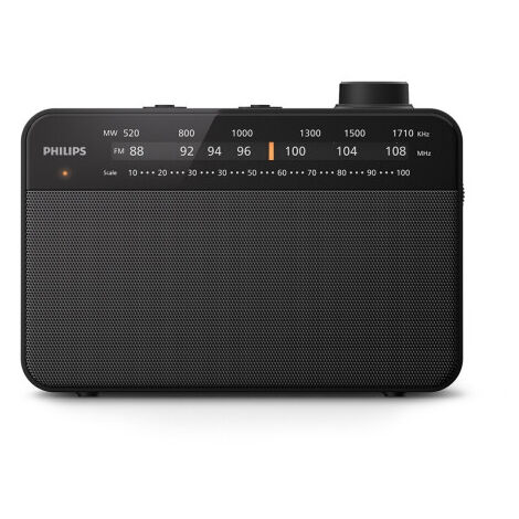 Philips – Radio portable FM/AM 3,5 pouces – Tuner analogique – Alimentation secteur ou 2 piles D – Son clair pour musique et actualités - TAR2509