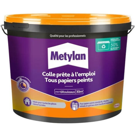 Colle - METYLAN - 2958245 - Pret a l'Emploi - Tous Papiers Peints - Seau - 4,5kg