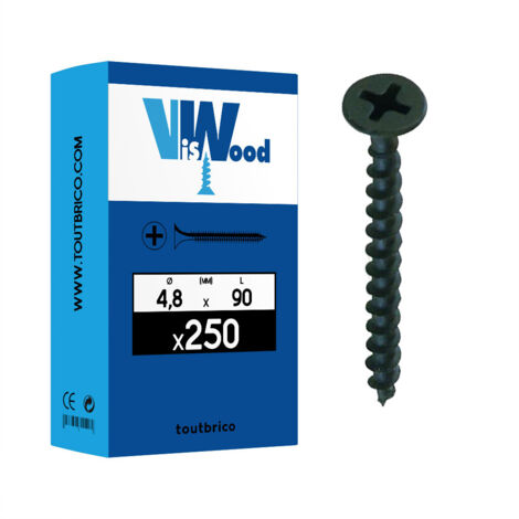 Vis placo 4,8x90mm phospaté noir 250 pièces 7034890 (1/3)