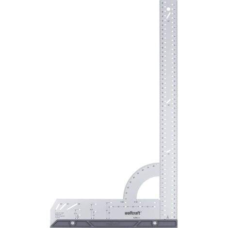 Wolfcraft – Équerre universelle en acier 280x500 mm – Butée amovible pour marquage précis – Angle 90° – Compatible menuiserie
