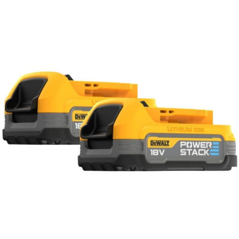 2 Batteries 1,7 Ah 18V DEWALT POWERSTACK DCBP034-XJ Li-Ion
