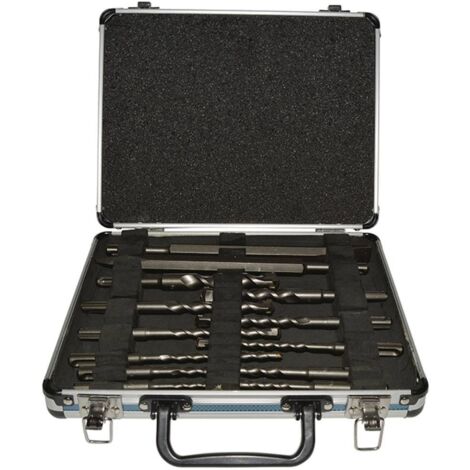 Makita – Jeu de forets pour marteau-perforateur 13 pièces D42400 – SDS-Plus – Diamètres de perçage 5 à 16 mm – Burin pointu et plat inclus