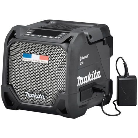 Makita – Enceinte connectée 230V DMR202B – Protection IP64 – Bluetooth 10m – Compatible batteries Li-Ion 10,8V/14,4V/18V – Édition limitée 50 ans