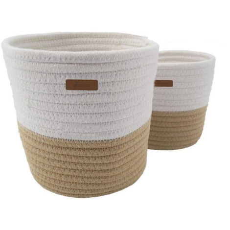 Paniers de rangement - DOMIVA - Honey Moon - Coton tressé (1/3)