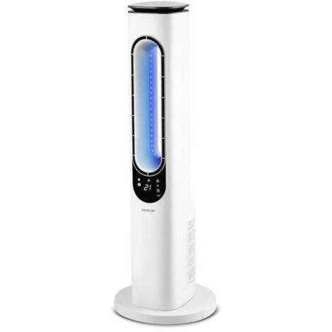 Ventilateur Tour Sans Pales - Chauffage 2000W + Ventilation - 8 Vitesses, Minuterie 8h - Filtre Intégré - Pour Salon, Chambre