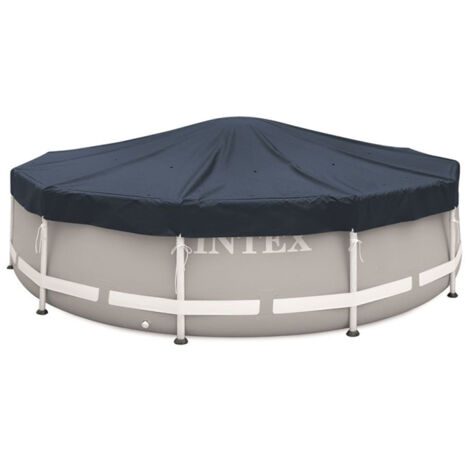 Intex – Bâche hiver pour piscine ronde 3,66 m – PVC anti-UV – Protection hiver pour piscine hors-sol – Rabats 20 cm