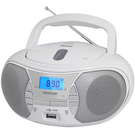 Lecteur Radio CD - SENCOR - SPT 2700 WH - 3 W - CD / Bluetooth / MP3 - Blanc (1/3)