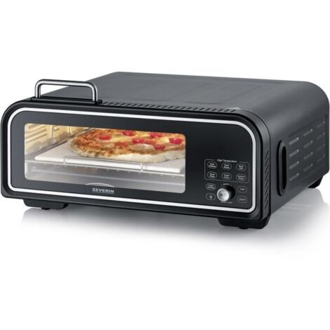 Four à pizza électrique 2000W – Capacité 18L – Pierre à pizza 29cm – Écran numérique – 15 programmes automatiques – Température 40-400°C – Severin - A764743