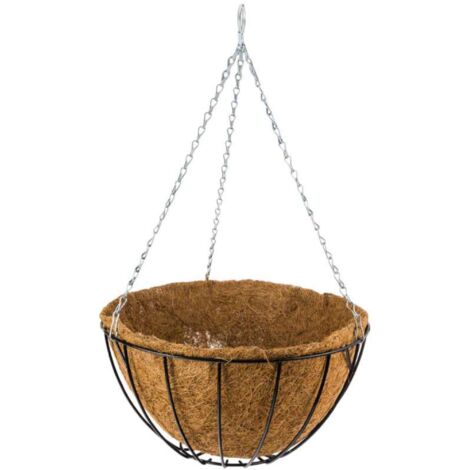Panier a pendre avec coco - GARDEN ID - English - Ø30 H19 cm - Style élégant - Installation facile