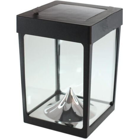 Mini photophore solaire pour table - Parois en verre - Noir (1/5)