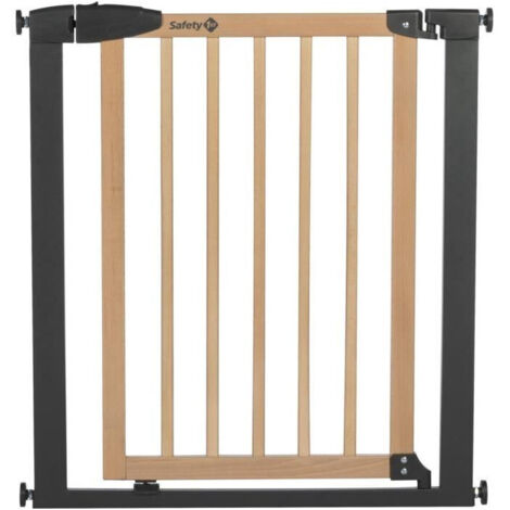 SAFETY 1ST SIMPLY CLOSE WOOD & META, Pression, 73-80 cm (Max. 94cm), sans vis ni perçage, Ouverture d'une Main, Bois et Graphit (1/5)