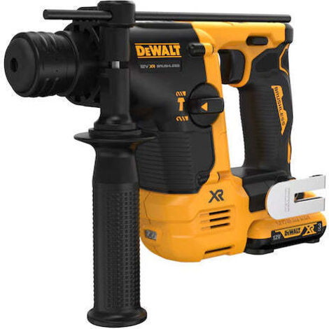Dewalt – Perforateur SDS-plus 12V DCH072L2QW – 1,1J – Moteur Brushless – 2 batteries 3Ah – Perçage béton jusqu'à 14mm