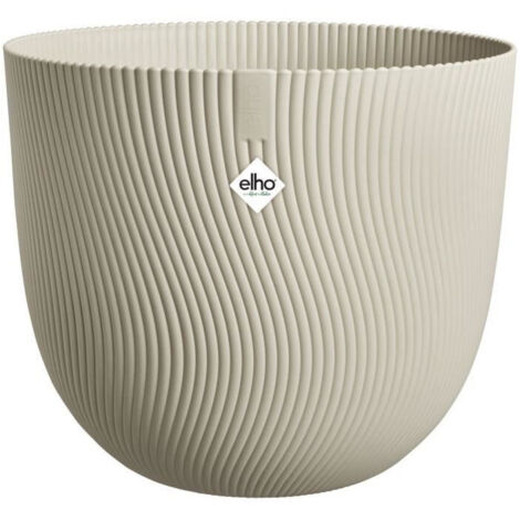 Pot de fleurs - ELHO - Sereh Rond 30 - Beige - L 30 x B 29.5 x H 25 cm - 100% recyclé (1/5)