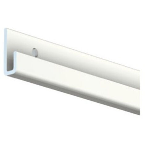 Cimaise murale aluminium époxy blanc 200 cm – Système robuste pour tableaux jusqu'à 20 kg – Installation modulable facile – Civic