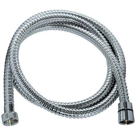 Flexible de douche - ROUSSEAU - Écrous métal anti-torsion - Pression 1 bar - Longueur 1m75 - Inox chromé double agrafage (1/4)