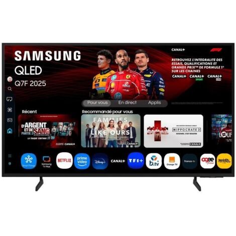 Samsung – TV QLED 50' 127 cm 4K UHD – Résolution 3840 x 2160 – Processeur Q4 AI – Smart TV Tizen – Gaming Hub – HDR10+ - TQ50Q7F