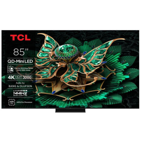 TV QD Mini LED Pro Tcl 85C79K 216 cm 4K UHD 2025 Aluminium brossé