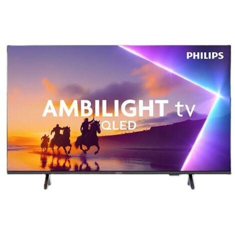Philips – Téléviseur QLED 43 pouces 4K – Ambilight 3 côtés – HDR10+ – Dolby Atmos – Compatible Matter Smart Home - 43PUS8550