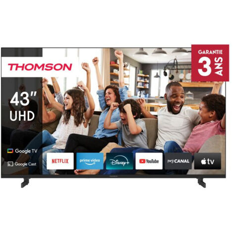 Thomson 43UG4S14 - TV LED 43" (109 cm) - 4K UHD - Google TV - 2xHDMI 2.0 + 2x HDMI 2.1