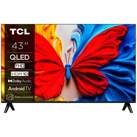 TCL – Téléviseur QLED 43 pouces Full HD – HDR10 – Technologie Quantum Dot Pro – Android TV avec Chromecast intégré - 43S59K
