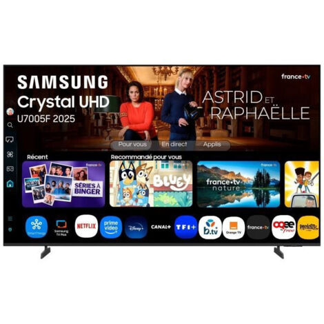 Samsung – Téléviseur LED 65 pouces UHD 4K – Smart TV avec 3 ports HDMI – Classe énergétique A – Taux de rafraîchissement 60Hz