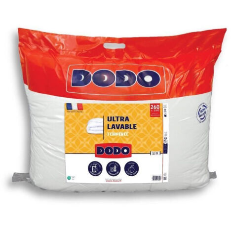 DODO - Couette tempérée 300 g/m² - ULTRA LAVABLE - 240 x 260 cm - Blanc