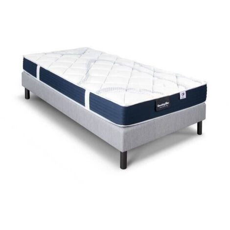 DUNLOPILLO MAGNOLIA Ensemble 90 x 190 - Matelas + Sommier clair - Ep 18 cm - Mousse - Lattes passives - Fabriqué en France (1/5)