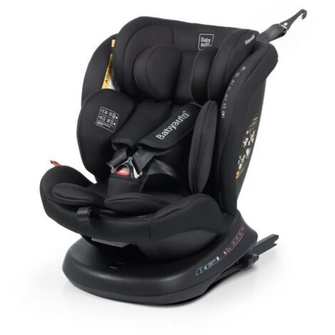 Siège auto pivotant inclinable I-Size Plus – Pour enfants 40 à 150 cm – Isofix – Harnais 5 points – 6 positions d'inclinaison – Noir – Babyauto