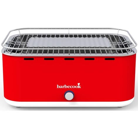 Barbecue à charbon portable Chili Pepper 44x33x21cm – Acier peint et inox – Ventilateur intégré pour cuisson sans fumée – Housse de transport incluse – Barbecook (1/3)
