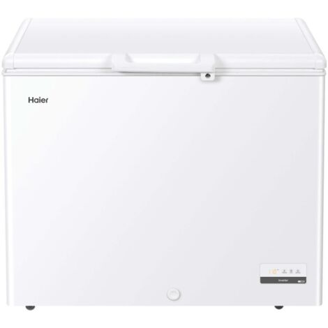Haier – Congélateur coffre 300L – Froid statique – Classe énergétique E – Niveau sonore 35 dB – Autonomie 25h – Congélation 16 kg/24h - HCE301E-Congelateur (1/9)