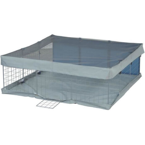 Cage modulable pour cochon d'inde 1,10m² – 12 panneaux modulables – Métal – Facile à assembler et à nettoyer – Inclus tapis de sol – Zolux
