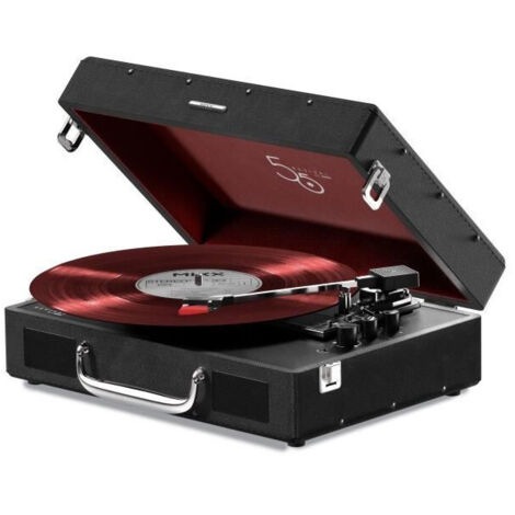 Platine vinyle - MIXX - Revival 55 - Enceintes stéréo intégrées - 3 vitesses - Bluetooth - Sortie RCA - Noir (1/5)